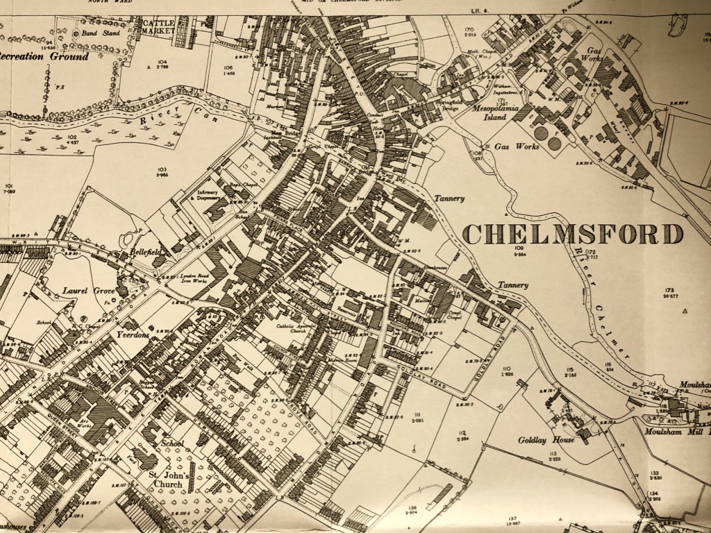 Early map of Chelmsford